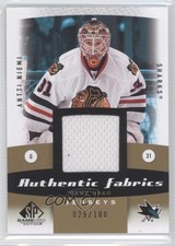 2010 SP Game Used Edition Authentic Fabrics Gold 29/100 Antti Niemi #AF-AN 1i0
