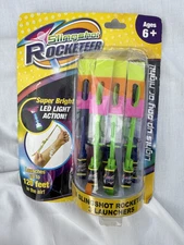 Rocket Copters LED Flying Sling Shot Launchers Rocketeer
