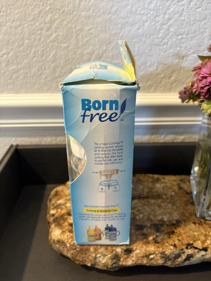 Born Free 安全智能瓶通风 9 盎司 0+ Mos。 按原样减少 Colic 2 包 — 第 3/4 张图片