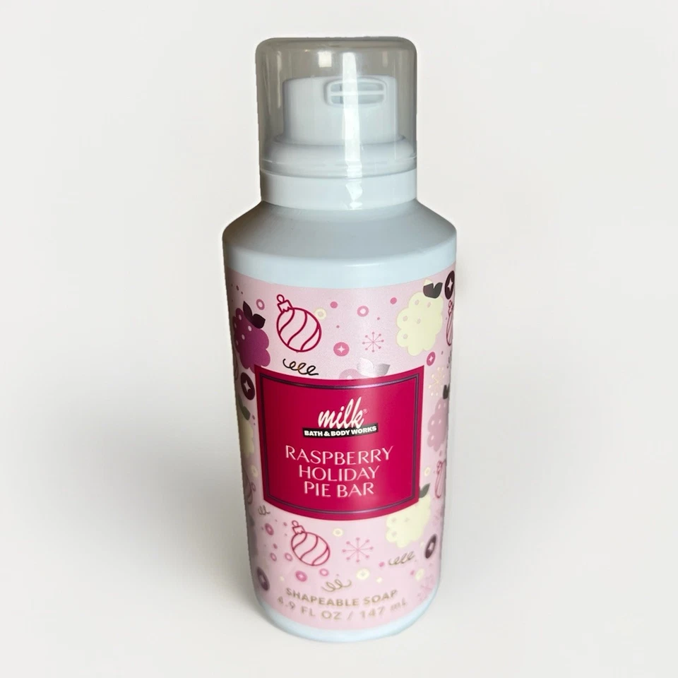 Bath & Body Works Milk Shapeable Hand Soap Raspberry Holiday Pie Bar, Set Of 2 - Image 2 of 4