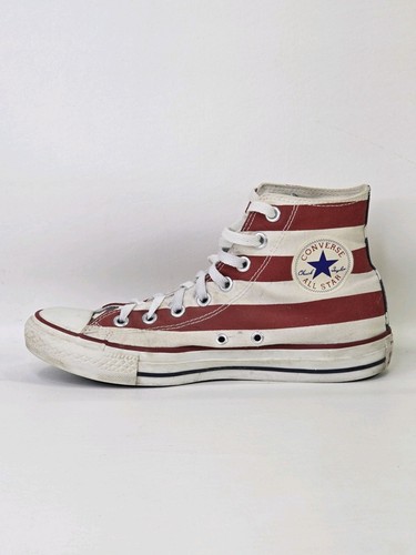 Converse Chuck Taylor HighTop USA Flag Women Size 9 Men Size 7 Red White Blue - Picture 5 of 16