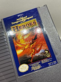 Advanced Dungeons & Dragons: Heroes of the Lance (NES 1991) Cart & Manual Tested