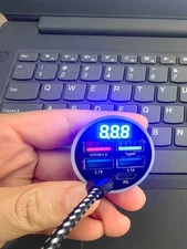 NEW Fast Car Charger USB Cigarette Lighter Socket 6-Port Adapter  LED