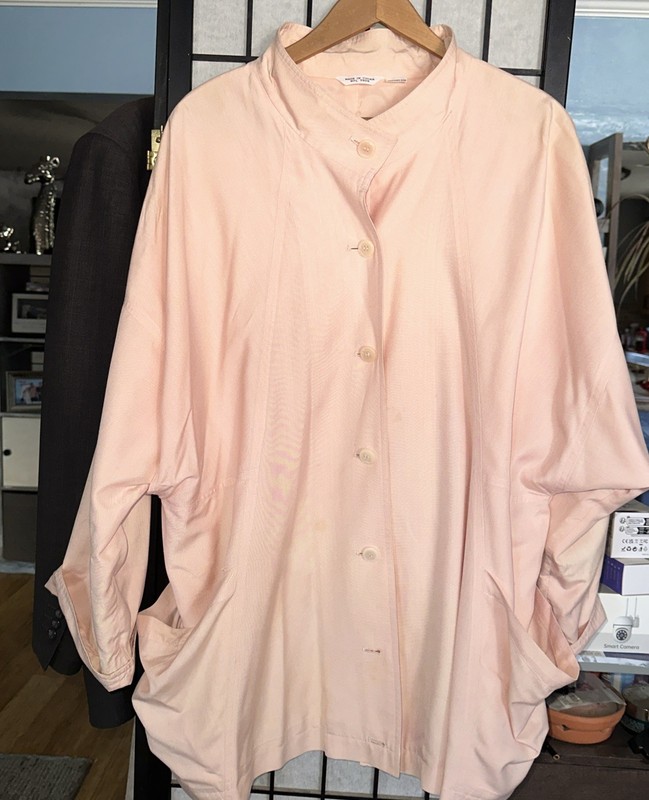 Pink Plus Size Silk Jacket NWOT 