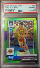 2022-23 Panini Donruss Optic Lime Green Prizm 67/149 Austin Reaves #136 PSA 10 !