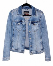Damen Jeansjacke Farbe mittelblau denim Grö�...