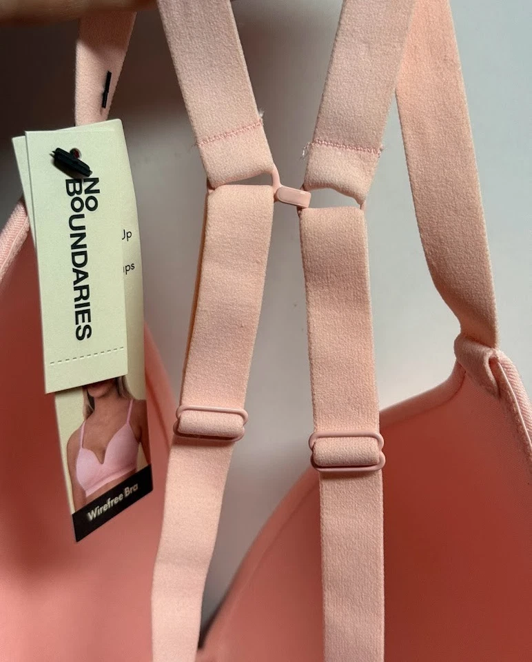 Женский бесшовный бюстгальтер пуш-ап без проводов трансформируемый коралловый размер XS-3X без границ - Изображение 4 из 4