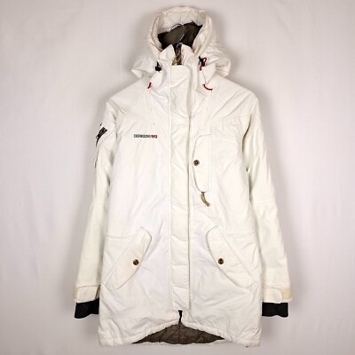 DIDRIKSONS STORM SYSTEM Damen Parka Jacke Gr. 36 (S) Kapuze isoliert weiß