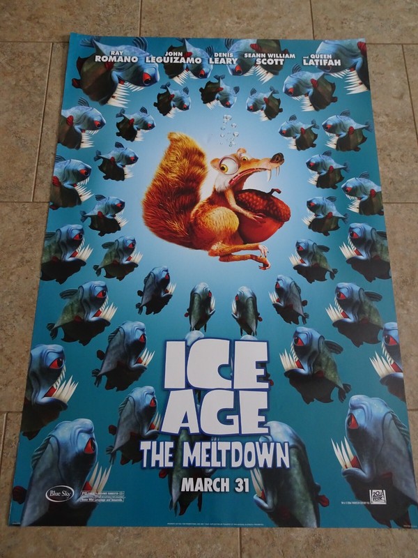 ICE AGE 2 THE MELTDOWN - MOVIE POSTER - ADVANCED (SURROUNDING PIRANHAS)