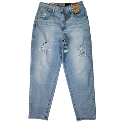 Levis Silver Tab Womens High Waisted Mom Jean 31/27 Light Was Distressed NEW