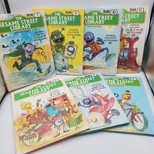 Sesame Street Library Books Lot Of 7 Numbers 2 4 5 7 9 10 12