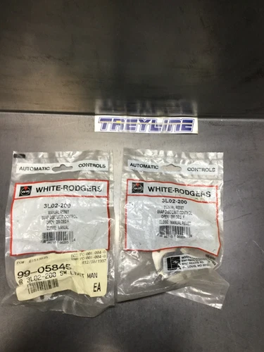 LOT OF 2, NEW, SEALED, 3L02-200, SNAP DISC LIMIT CONTROL, MANUAL RESET. (17J-1)