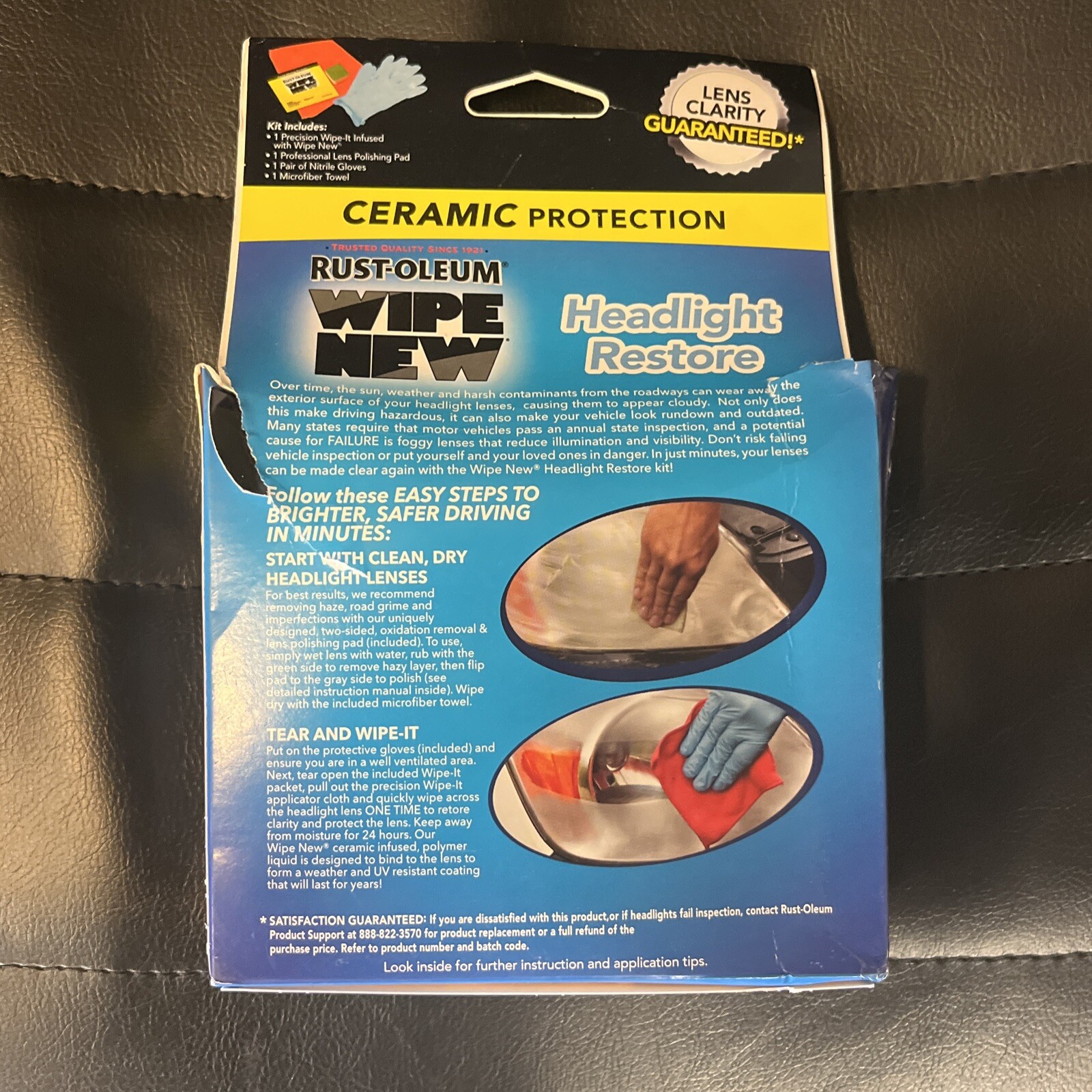 New Wipe RustOleum Headlight RESTORE Cleaner 0.34 fl oz eBay