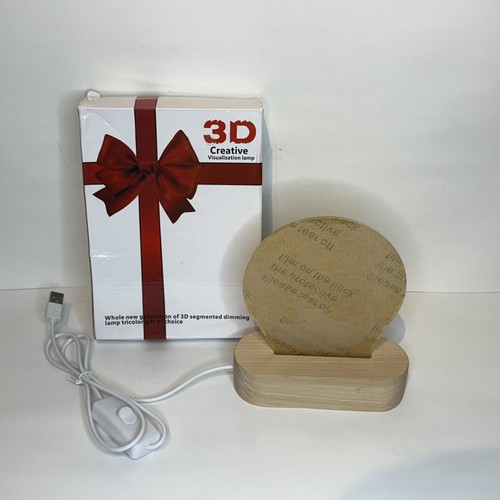 3D Creative Visualization Light Lamp Christmas Deer On Wooden Stand Usb New - Imagen 10 de 18