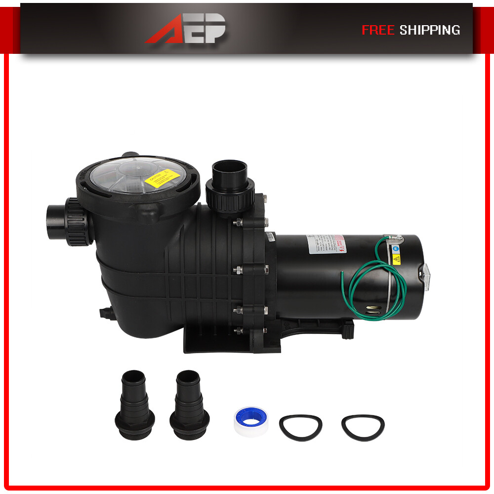 Bomba de piscina 1500 W 1,5 HP en/sobre el suelo con cesta de filtro colador de motor