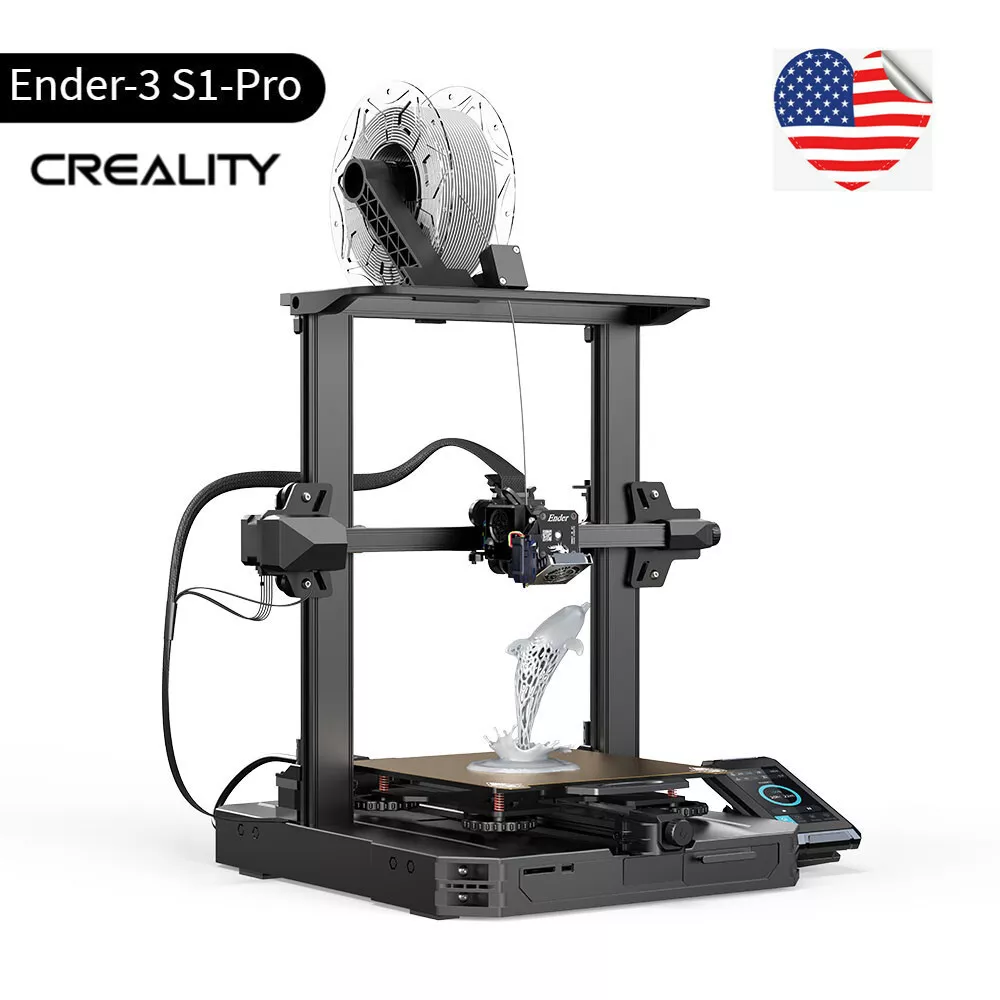 Creality Ender 3 S1 Pro 3D Printer with 300°C High-Temperature Nozzles,  Sprite Direct Extruder, CR Touch Auto Leveling, Removable PEI Sheet  Touchscreen Black 