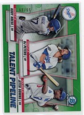 2020 Bowman Chrome Hoese/Peters/Downs Talent Pipeline Green Refractor 59/99 !!!