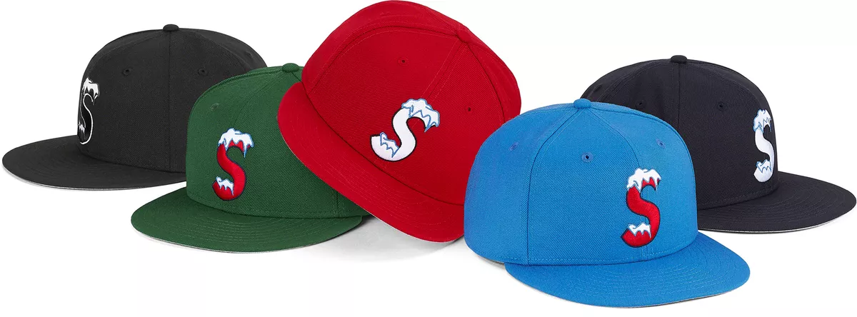 Supreme S Logo New Era Cap Red Navy Olive S/S 20