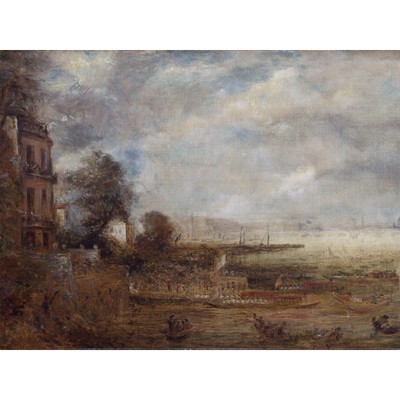 Constable Waterloo Bridge von Whitehall Treppe Gemälde Kunst Leinwanddruck 18x24