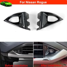 2pcs Carbon Fiber Fog Light Moulding Cover Trim for Nissan Rogue 2021-2024