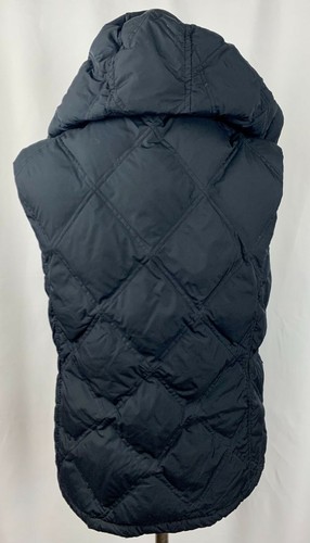 Lands End Black Down Filled Hooded Puffy Vest sz S (11394) AS IS - Picture 4 of 10