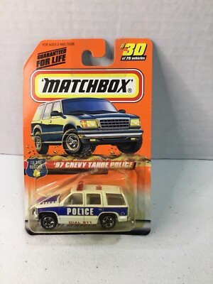 MATCHBOX 1998 #30 OF 75 '97 CHEVY TAHOE POLICE TO THE RESCUE die-cast