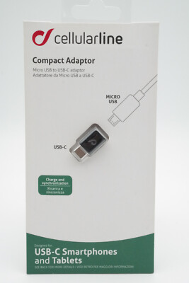 Cellularline Micro USB auf USB-C Adapter Tablet Smartphone Daten Stecker TYP C