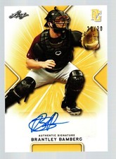 2021 Leaf Perfect Game Showcase Autographs Yellow #BABB5 Brantley Bamberg 20/20