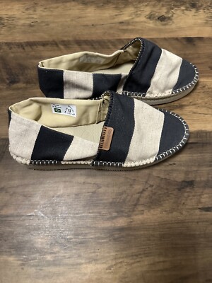 Havaianas Alpargatas Navy Stripe Classic Espadrilles Flatform EUR