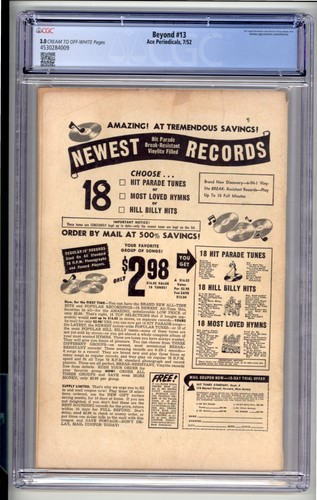 Beyond #13 1952 CGC 3.0 (Gene Colan Art) - Picture 2 of 2