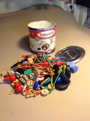 Tinkertoy Classic Construction Set Near Complete Includes Container VGC