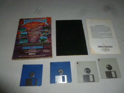 Jeu PC Drakkhek Complet (Infogrames, 1989) - Version Vintage Atari/Amiga, Très Bon état