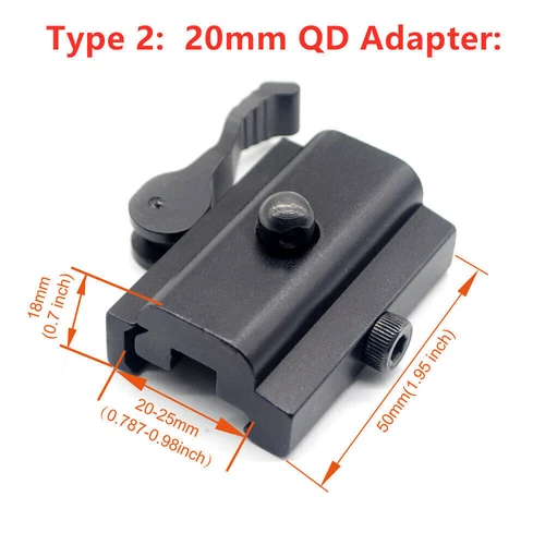 QD Zweibein Adapter Sling Swivel Stud 11/20 mm Pica Tinny Rail Mount - Bild 15 von 25