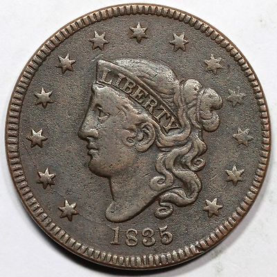 1835 N-4 R-4+ Small 8, Small Stars Matron or Coronet Head Large