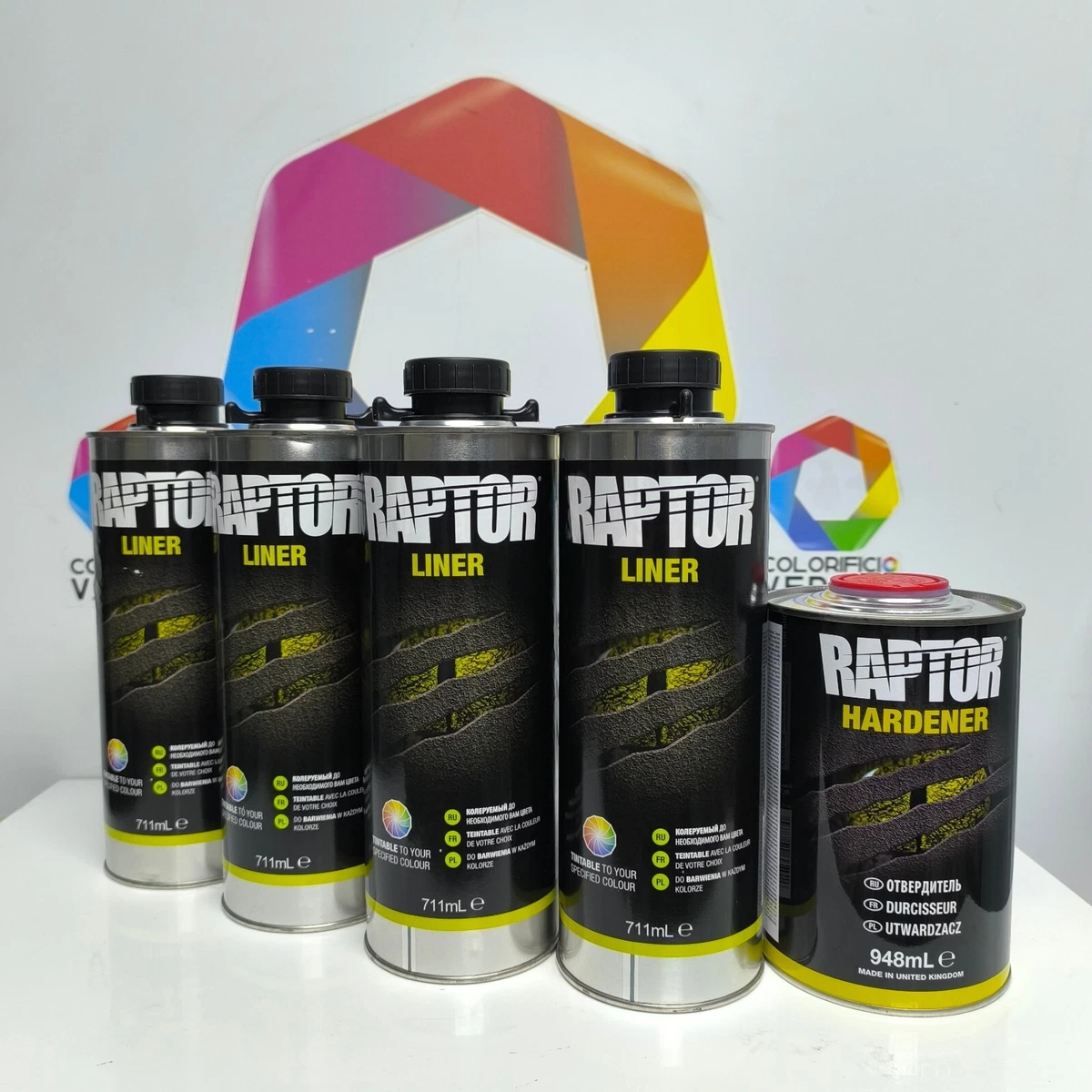 KIT DE PINTURA TODOTERRENO U-POL RAPTOR 4+1