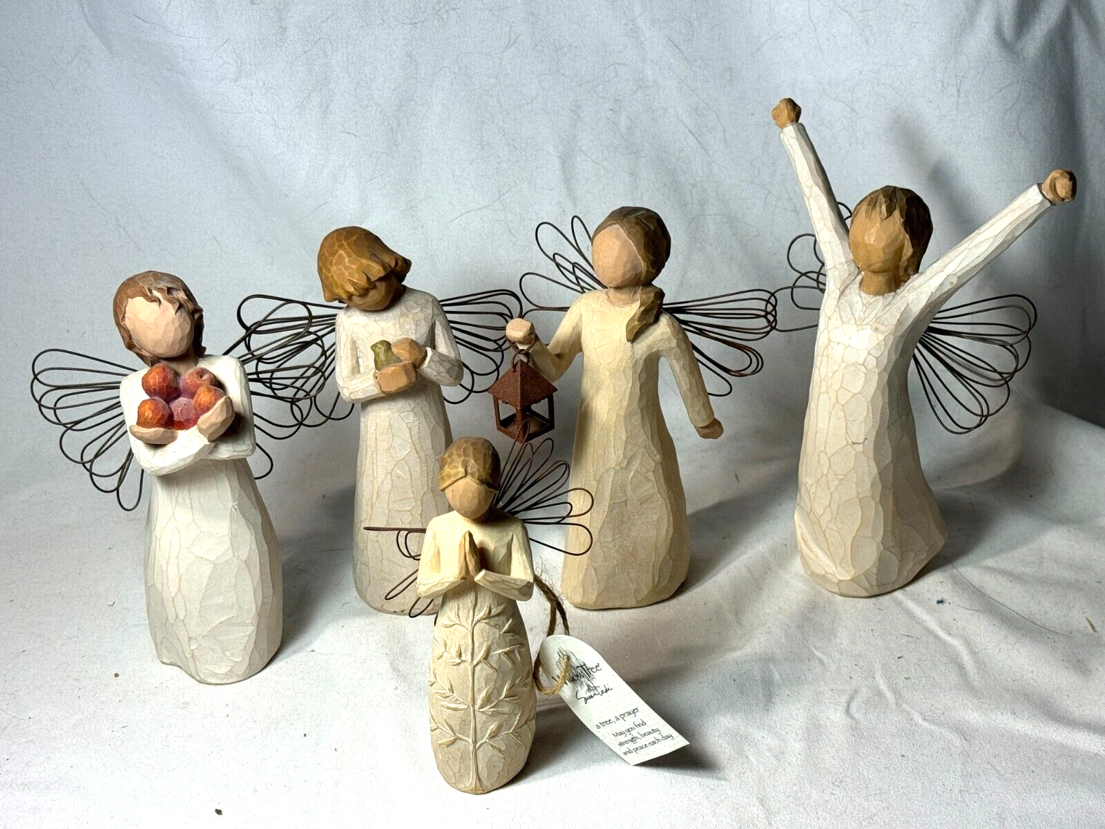 Willow Tree Angel Figurines Set of 5 - Courage Hope Healing Health with Free Shipping