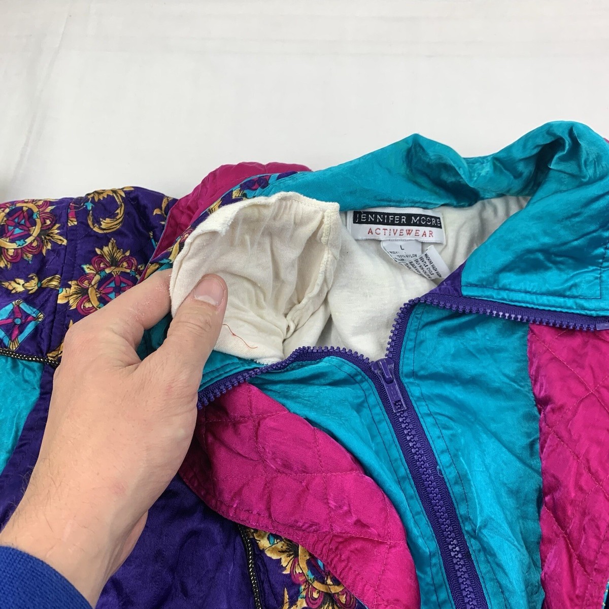 ジャケット・アウター jennifer moore activewear nylon jacket Vintage Jennifer Moore Activewear Windbreaker Womens Large