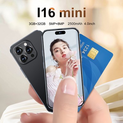Neue i16 Mini 32GB Android Smartphone Entsperrte Dual SIM 4G Handy 4,0 Zoll 2025