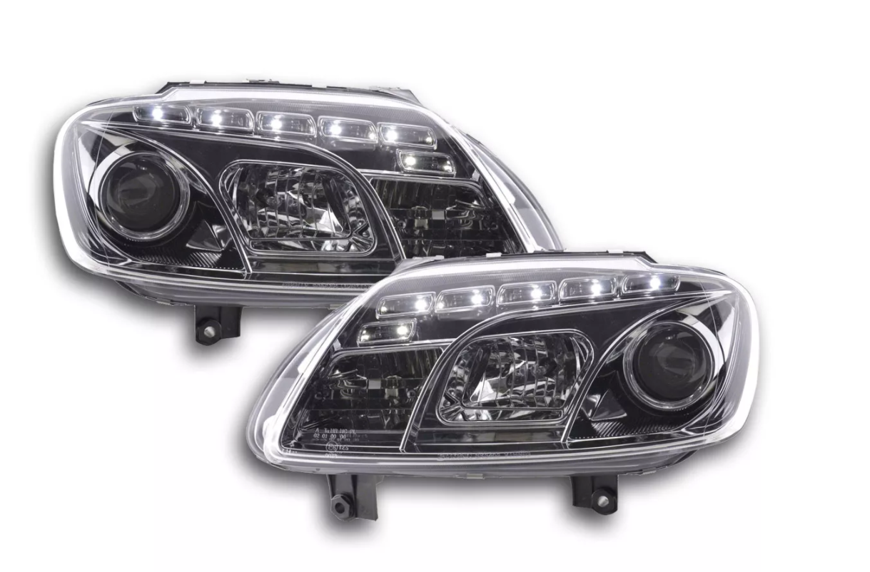 FK Set LED DRL Devil Halo Eye Headlights VW Golf 5 MK5 1K 03-08 black RHD & LHD