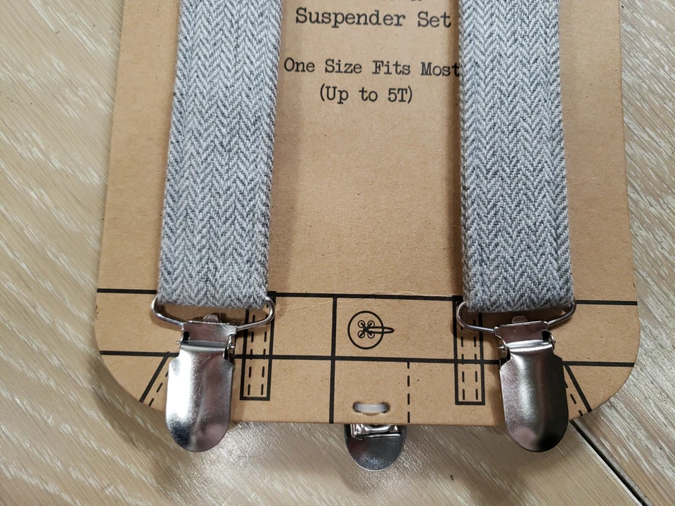 Juego de tirantes de pajarita a cuadros Mudpie se adapta a la mayoría hasta 5T - 2T 3T 4T niños niños Foto 2 de 4