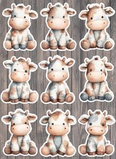 Cute Nursery Cow Die Cut Vinyl Stickers Scrapbooking Laptop Waterbottle