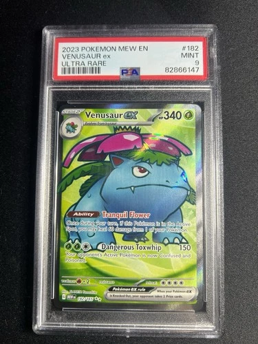 PSA 9 🌟 MINT Pokemon TCG Venusaur ex 182/165 Scarlet & Violet 151 Ultra Rare