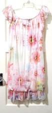 FLASH SALE! Girls Lala Erina Ruffle Bubble Hem Dress 12 Pink Orange Ivory Floral