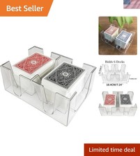 Elegant 6 Deck Clear Canasta Card Holder - Perfect for Organized Gameplay