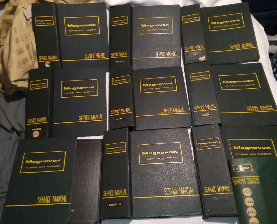 LOTE DE (10) Vintage MAGNAVOX Distribuidor Manual de Servicio Tres Carpetas Radio Foto 2 de 4