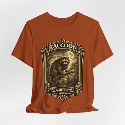 Vintage Raccoon Nightwatch Comfort Tee Shirt Animal Lover Gift