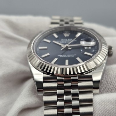 NEW 2026 Rolex Datejust 41mm 126334 Blue Stick Dial Fluted Bezel