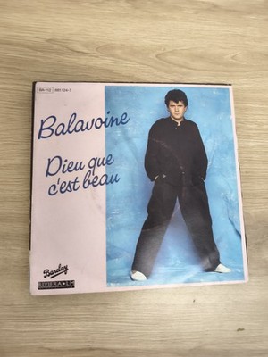 Vinyl 45 Umdrehungen Balavoine Gott que c'est beau rosa Tasche Barclay Riviera (Ref