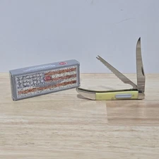 CASE XX USA 2017YELLOW DELRIN JUMBO FISH TOOTHPICK KNIFE 320094F SS 00120