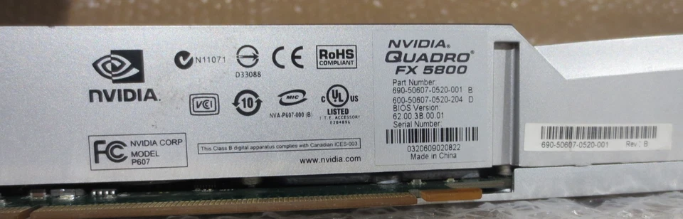 NVIDIA Quadro FX 5800 Professional Graphics Card – 4 GB (690-50607-0520-001) - Image 4 of 4